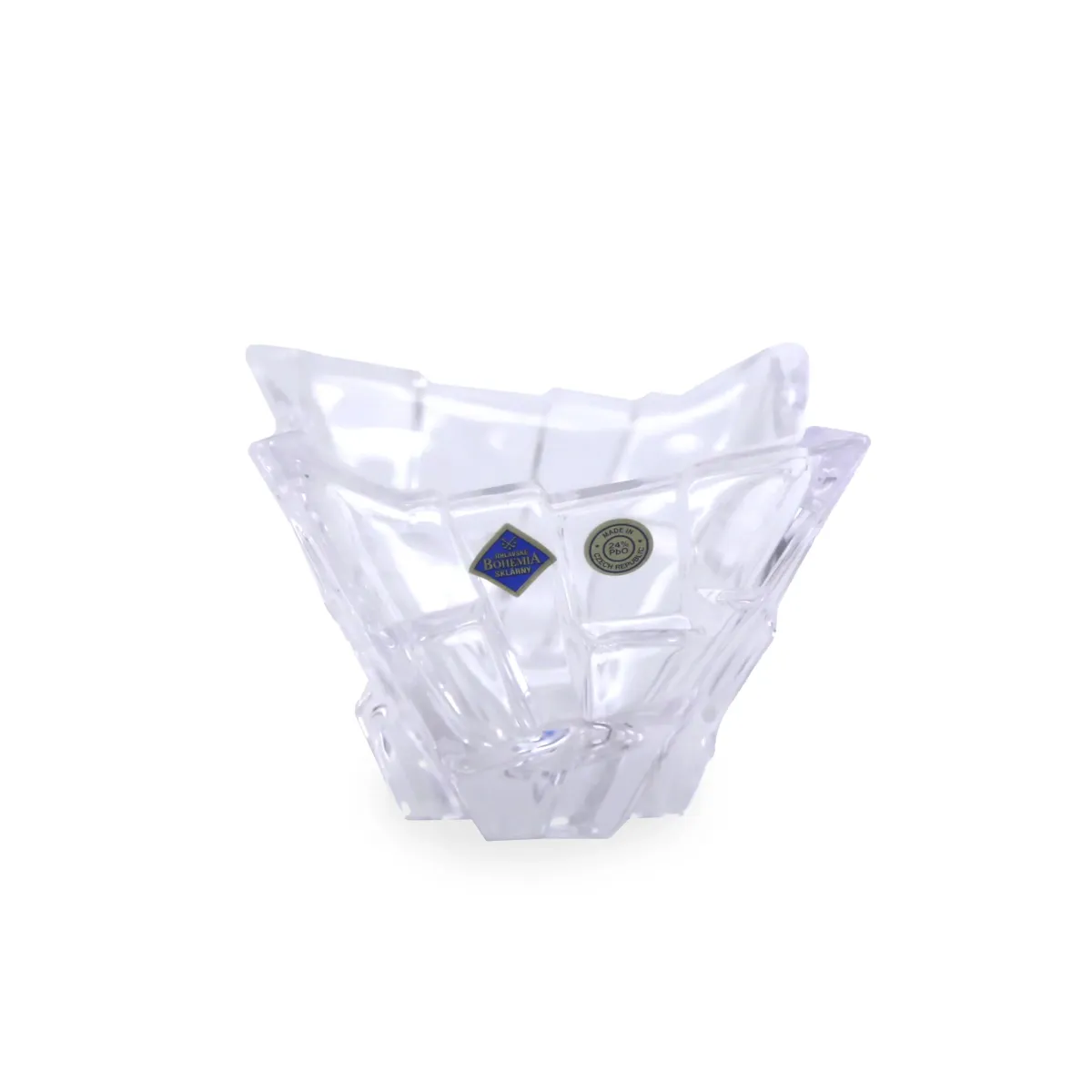 Transparent Crystal Bohemia Sydney Bowl – Sculpted Elegance for Your Home!