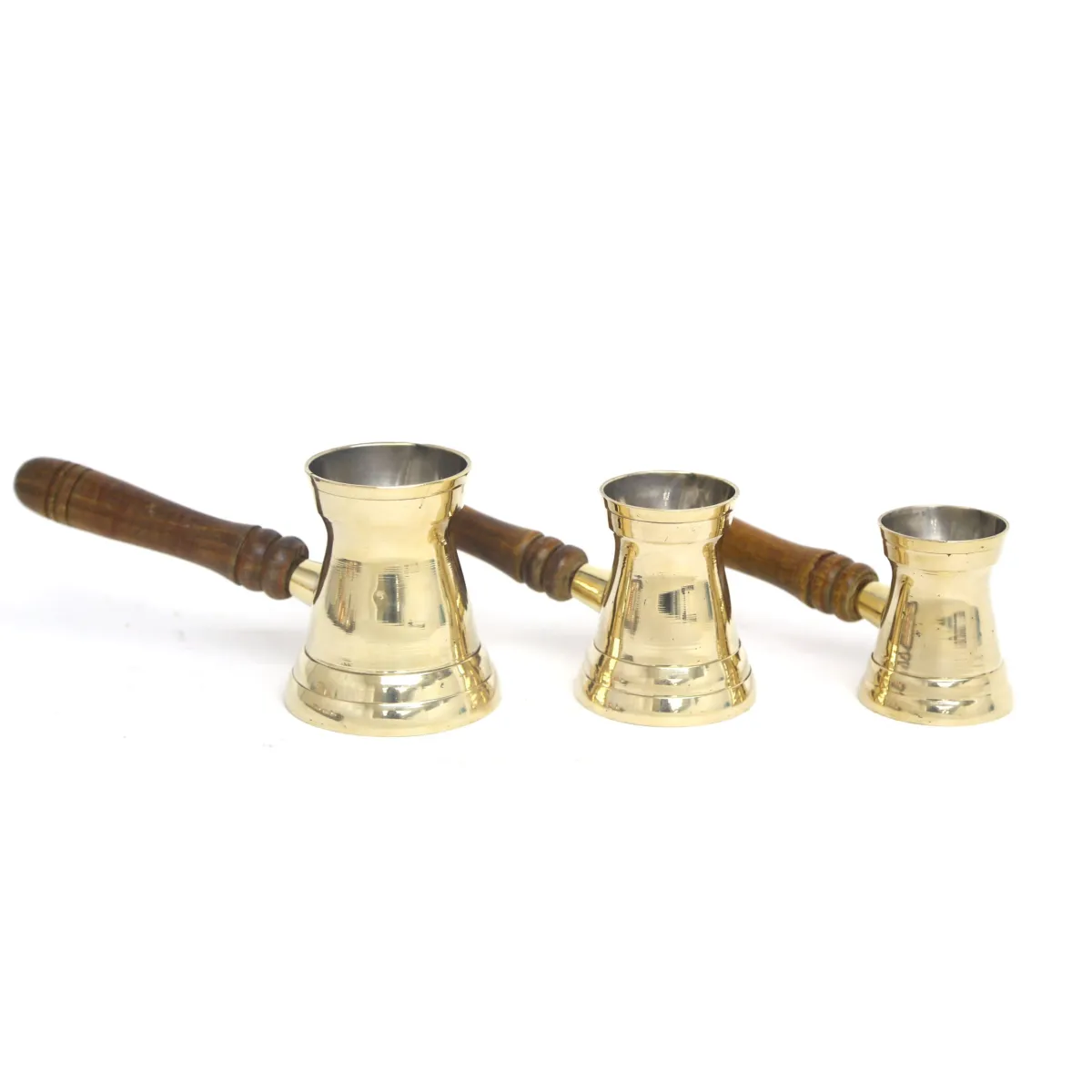 Elegant Lebanese Coffee Pot with Wooden Handle