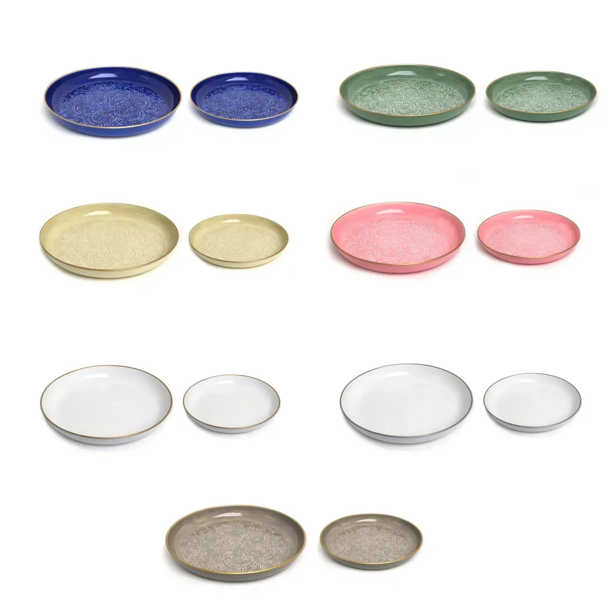 Elegant Enamel Metal Tray – Versatile Serving Dish