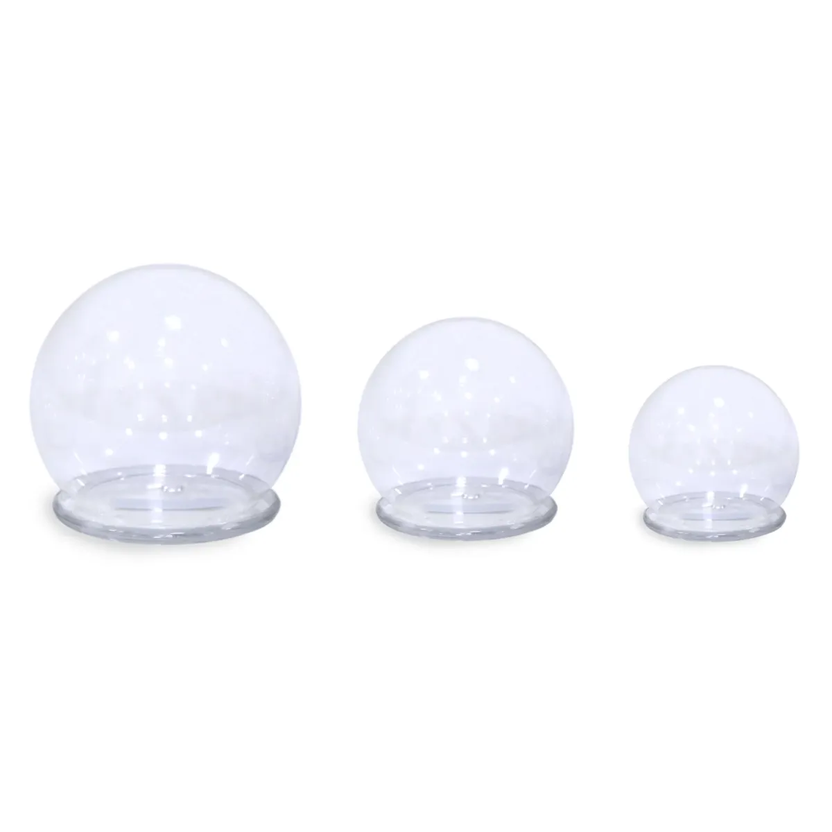 Clear Round Glass Sphere With Clear Plate
