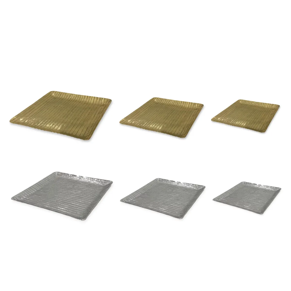 Alu Sparkle Stripes Square Plate