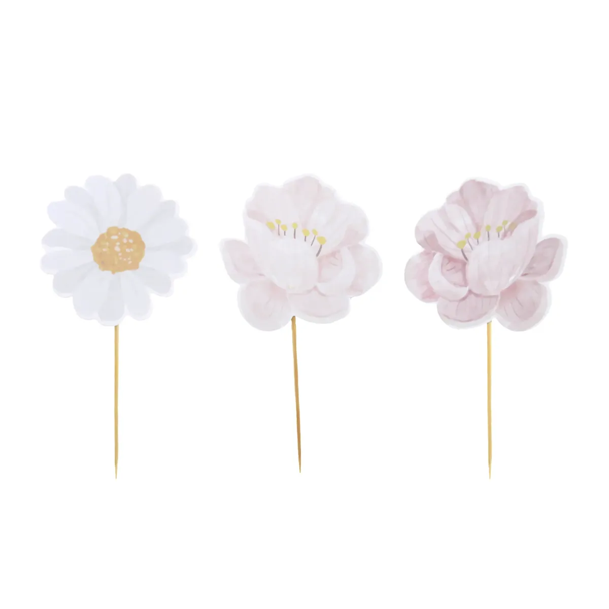 Floral Ribbon Cake Picks