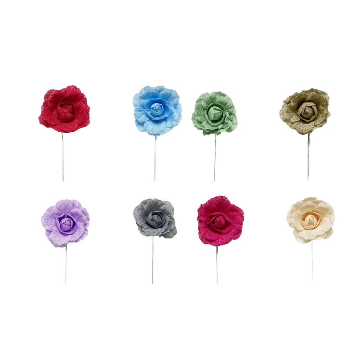 Colored Soft Jute Flower Motif Rustic Decor