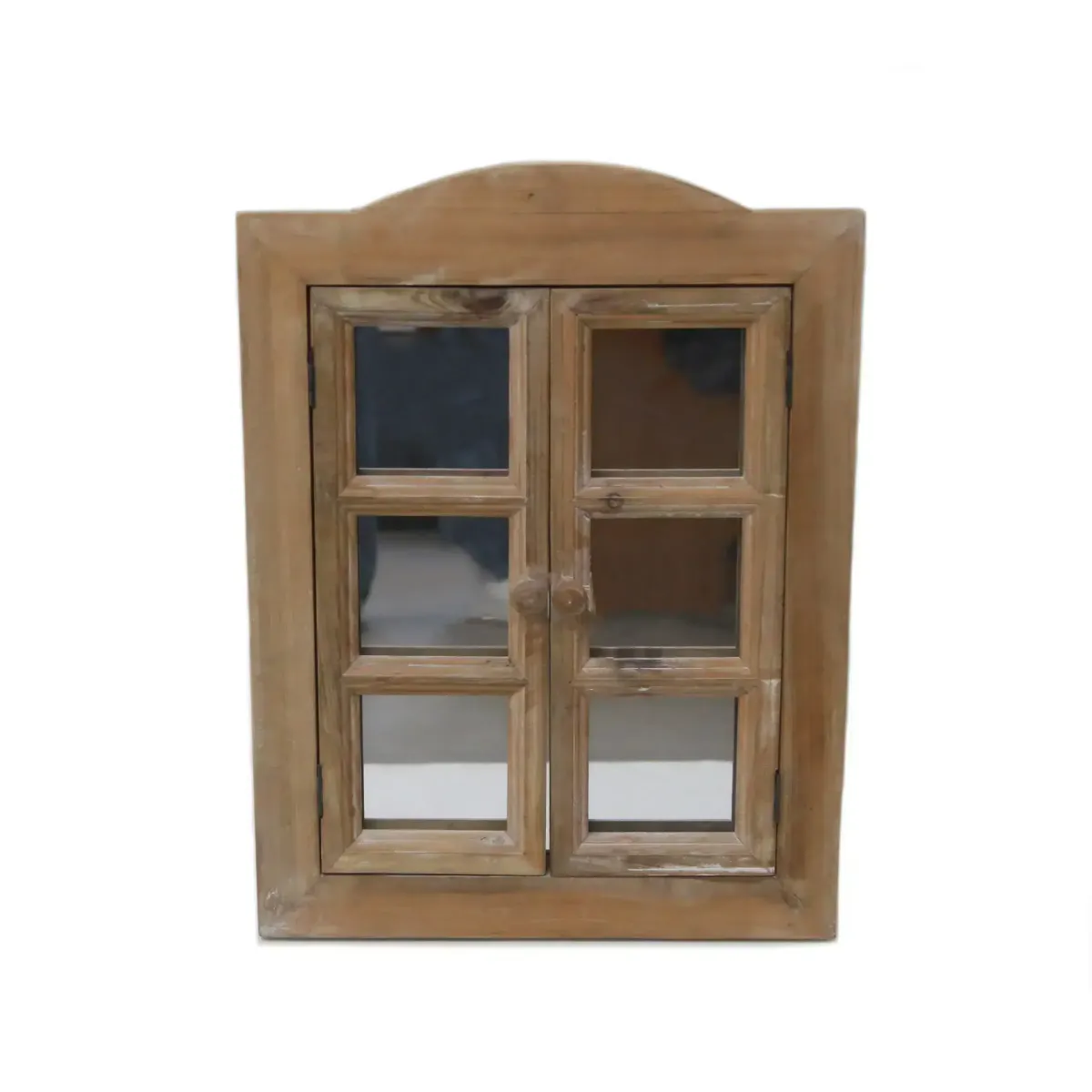 Wooden Framed Window Mirror