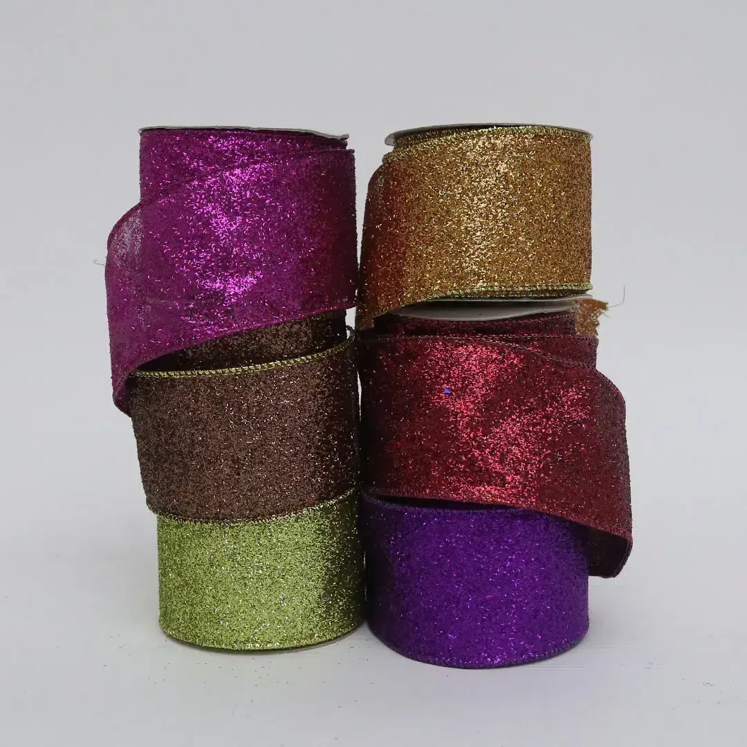 Glittered Organza Ribbon