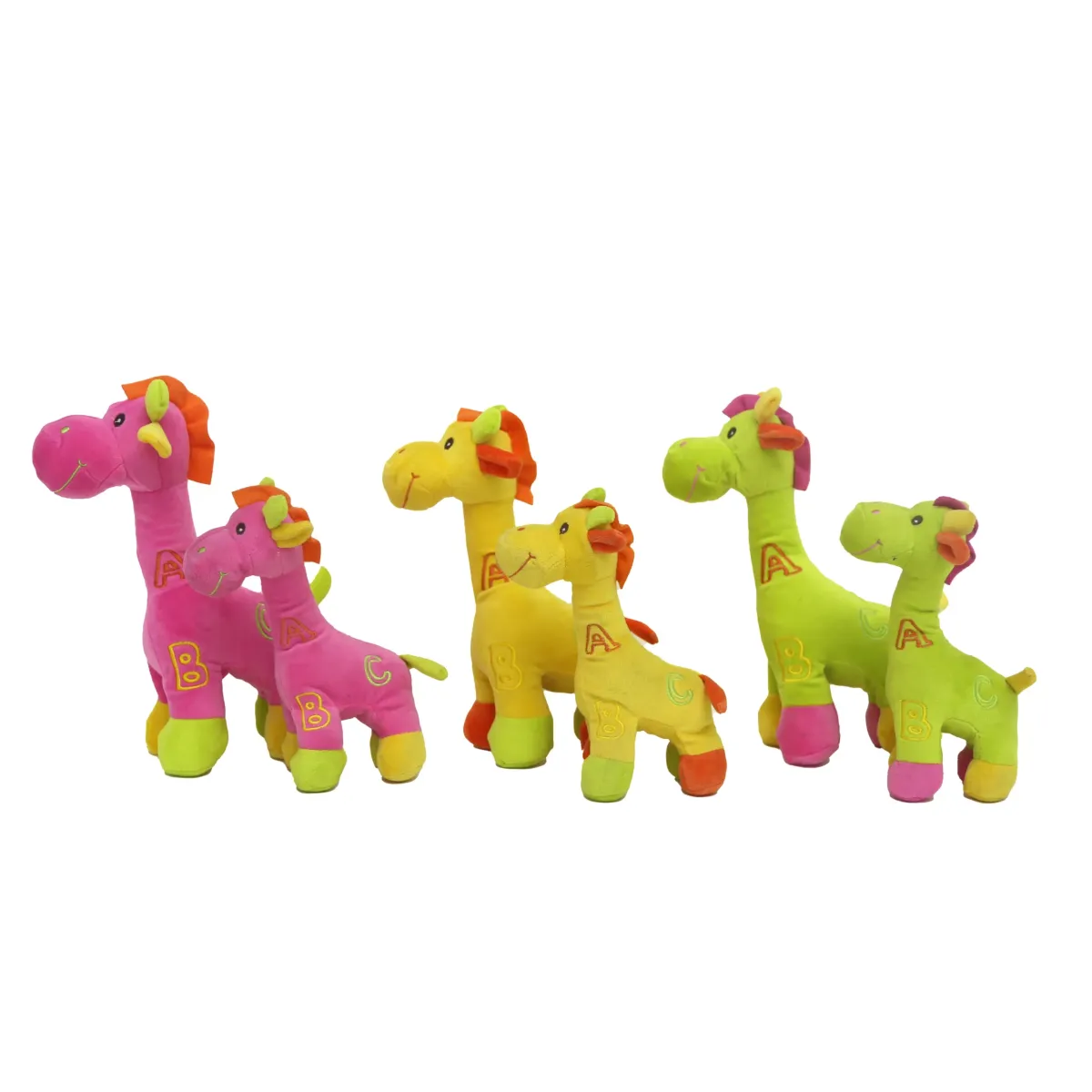 Colored Giraffe Plush