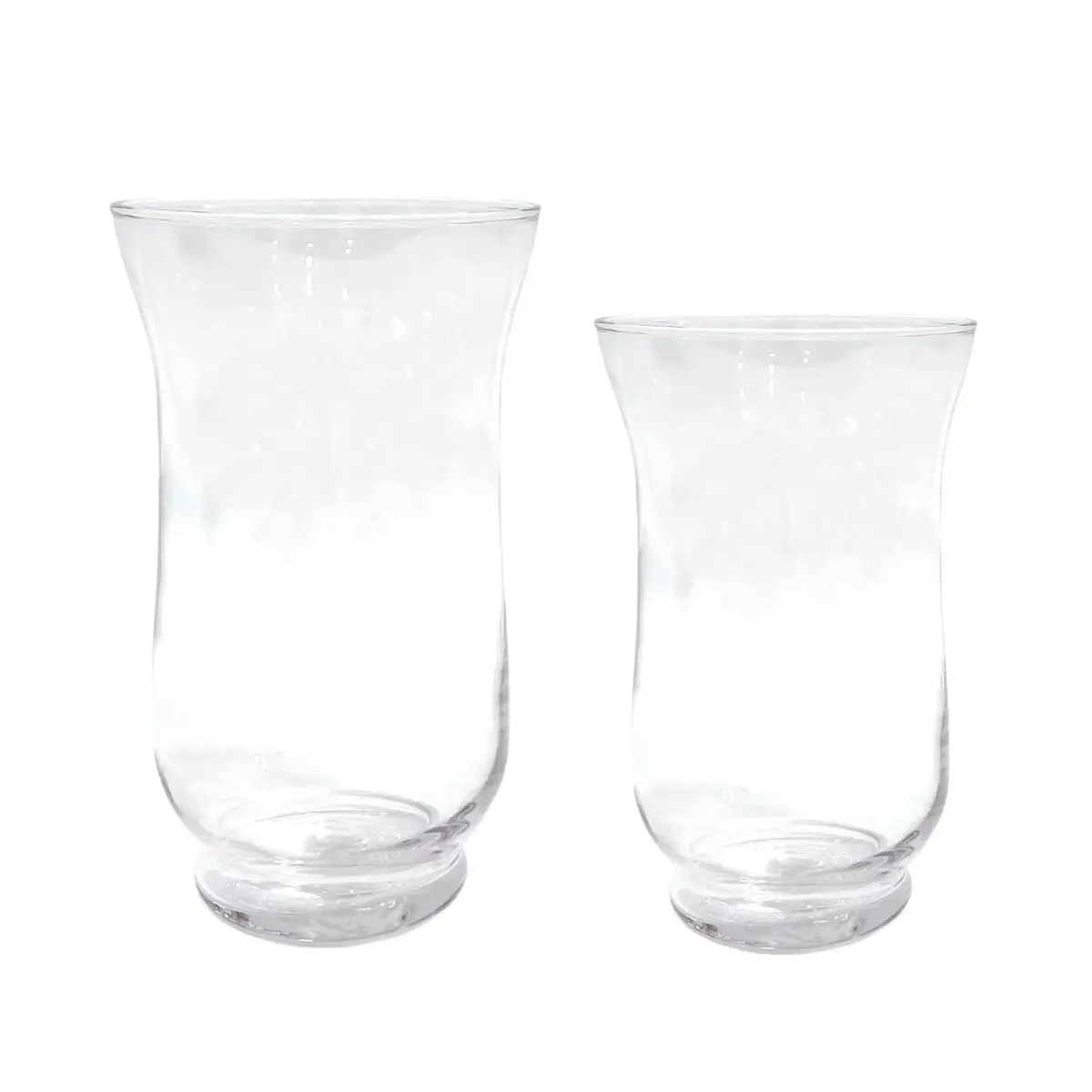 Elegant Clear Glass Hurricane Vase