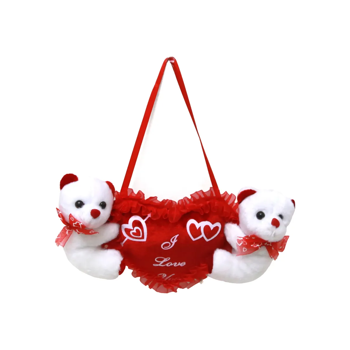 Bears Holding Red Heart Wall Decoration