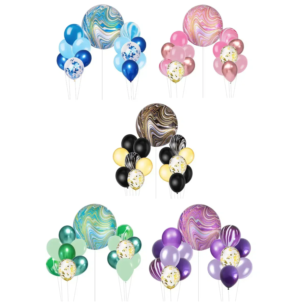 Marble Helium Balloon Collection – Elevate Your Celebration with Elegant Style!