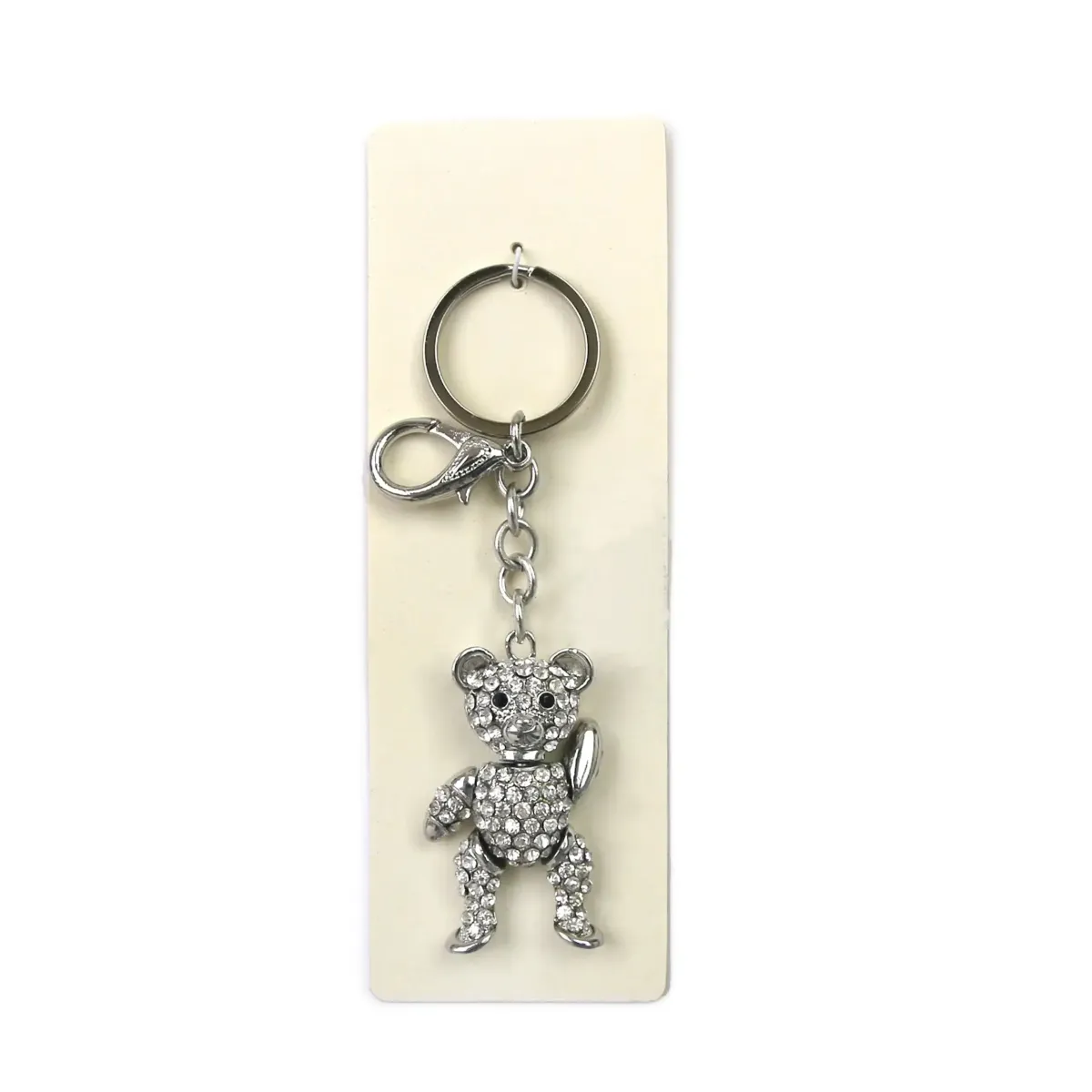 Rhinestone Bear Keychain for Elegant Style