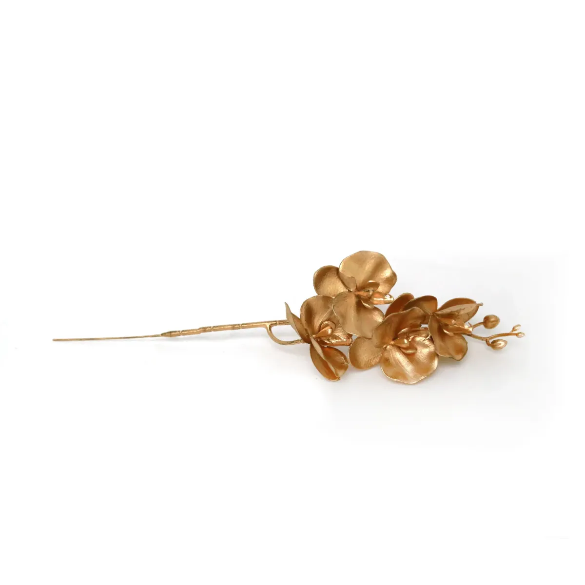 Gold 4 Heads Tulip Flower Branch