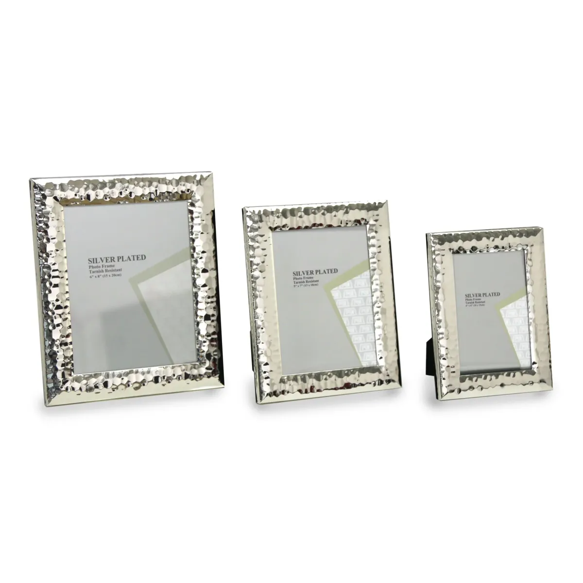 Hammered Silver Plated Photo Frame