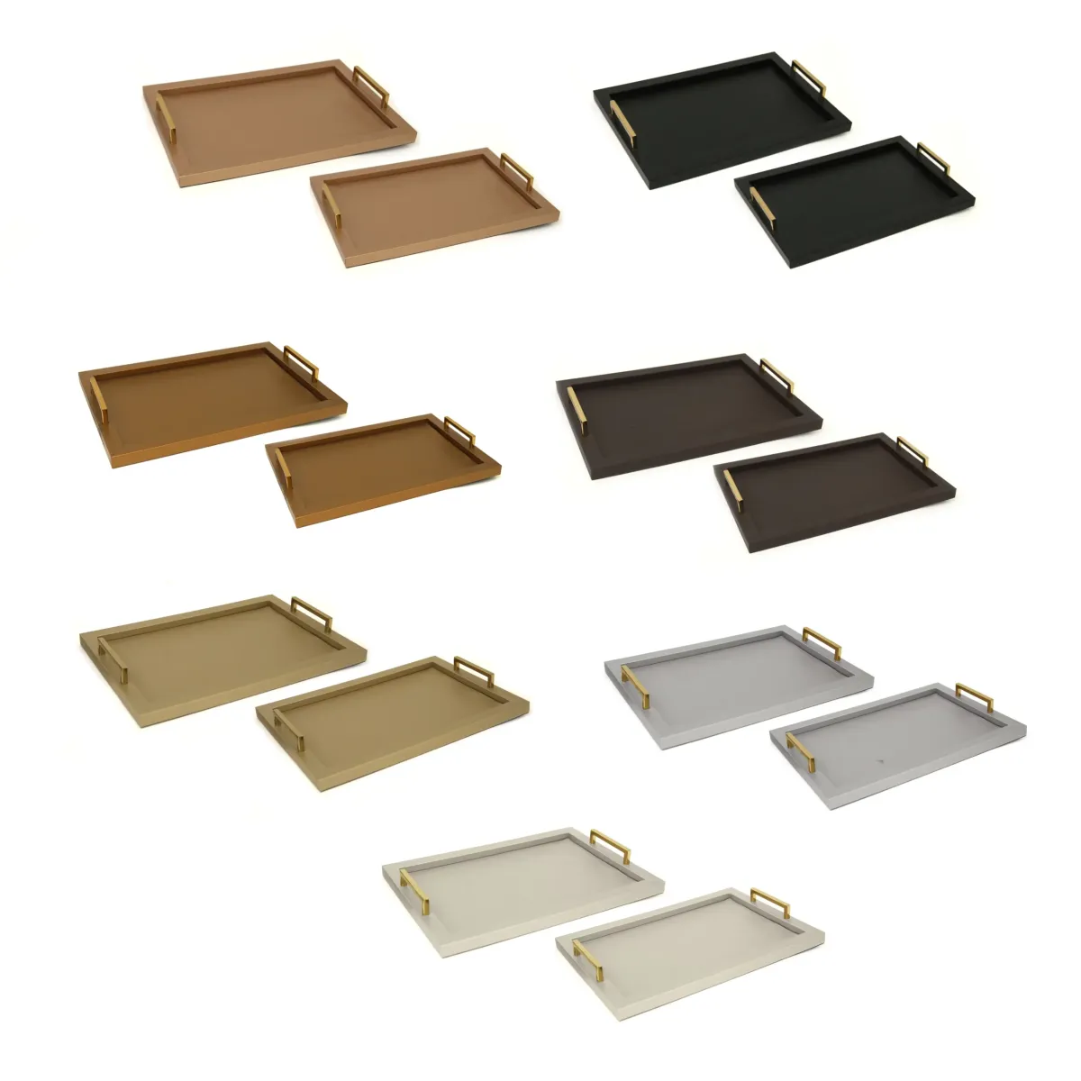 Leather Tray Set