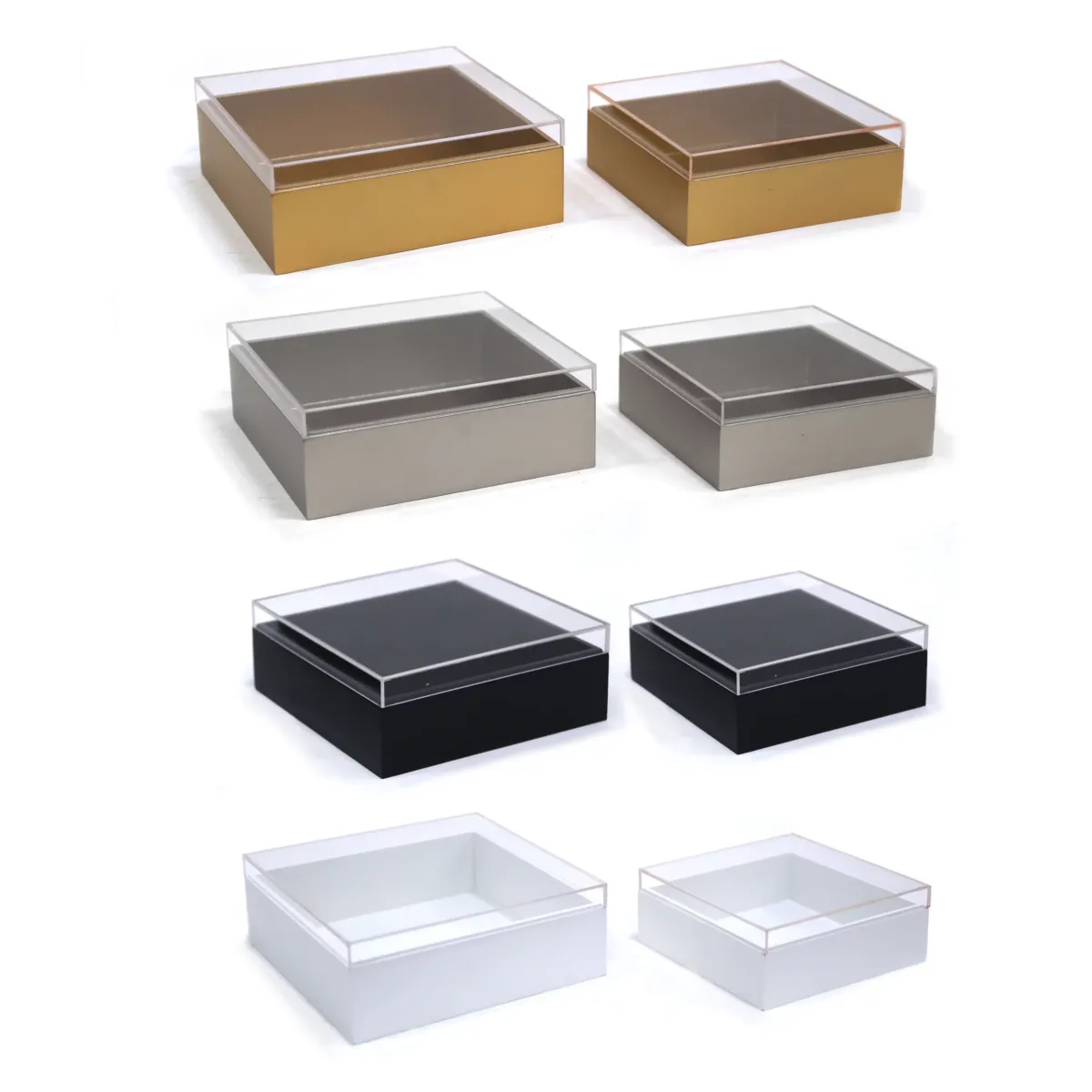 Square Box With Clear Lid