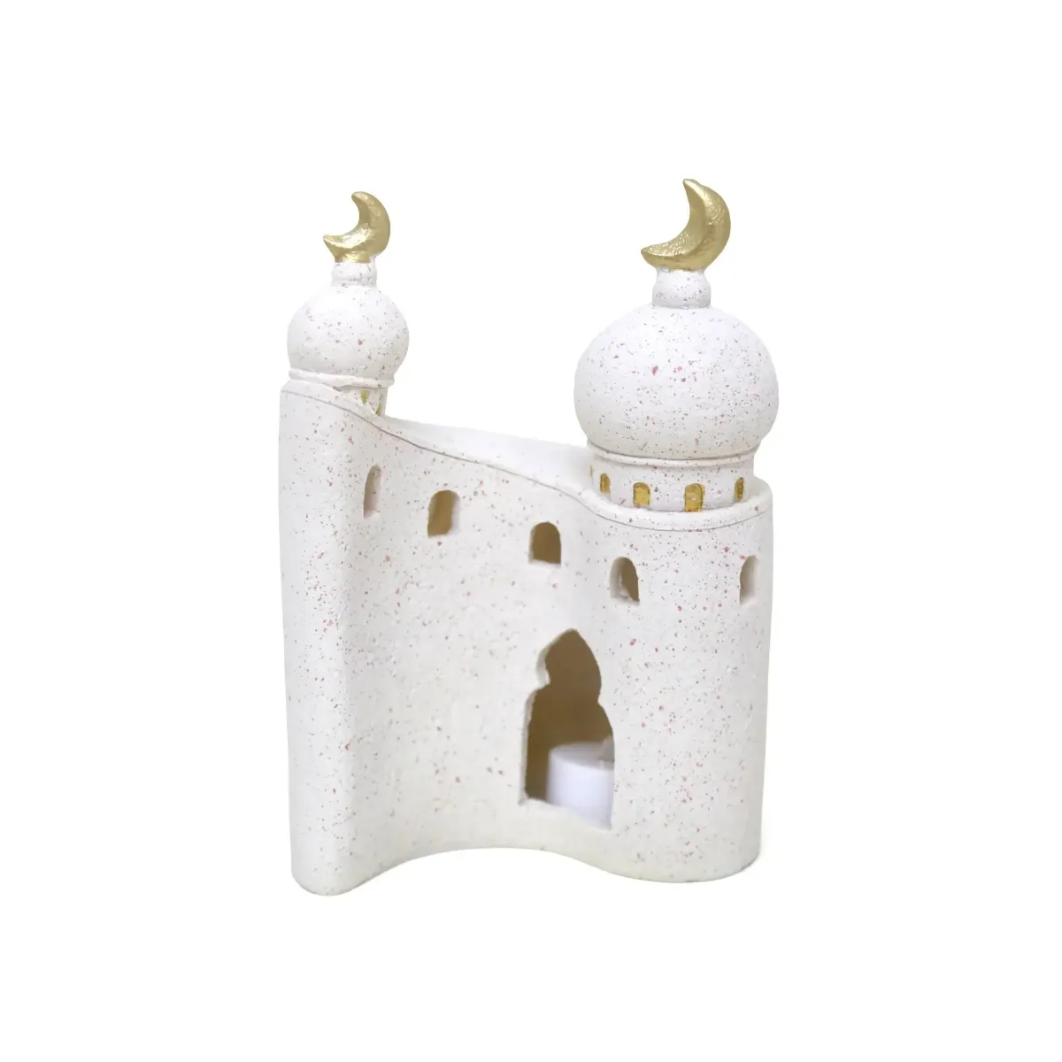 Slanted 2 Dome Mosque Resin Decor – Islamic Home Decor