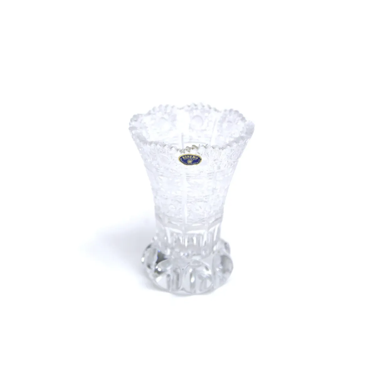 Transparent Bohemia Small Crystal Vase – Petite Elegance for Delicate Blooms!