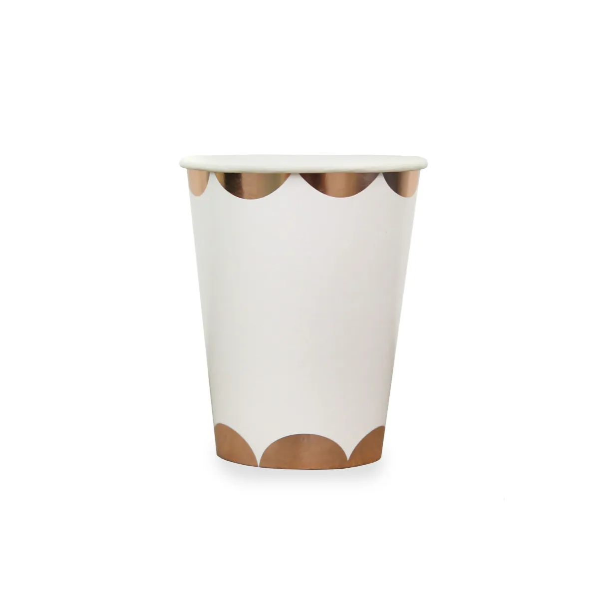 White & Rose Gold Paper Cup – Elegant Party Drinkware