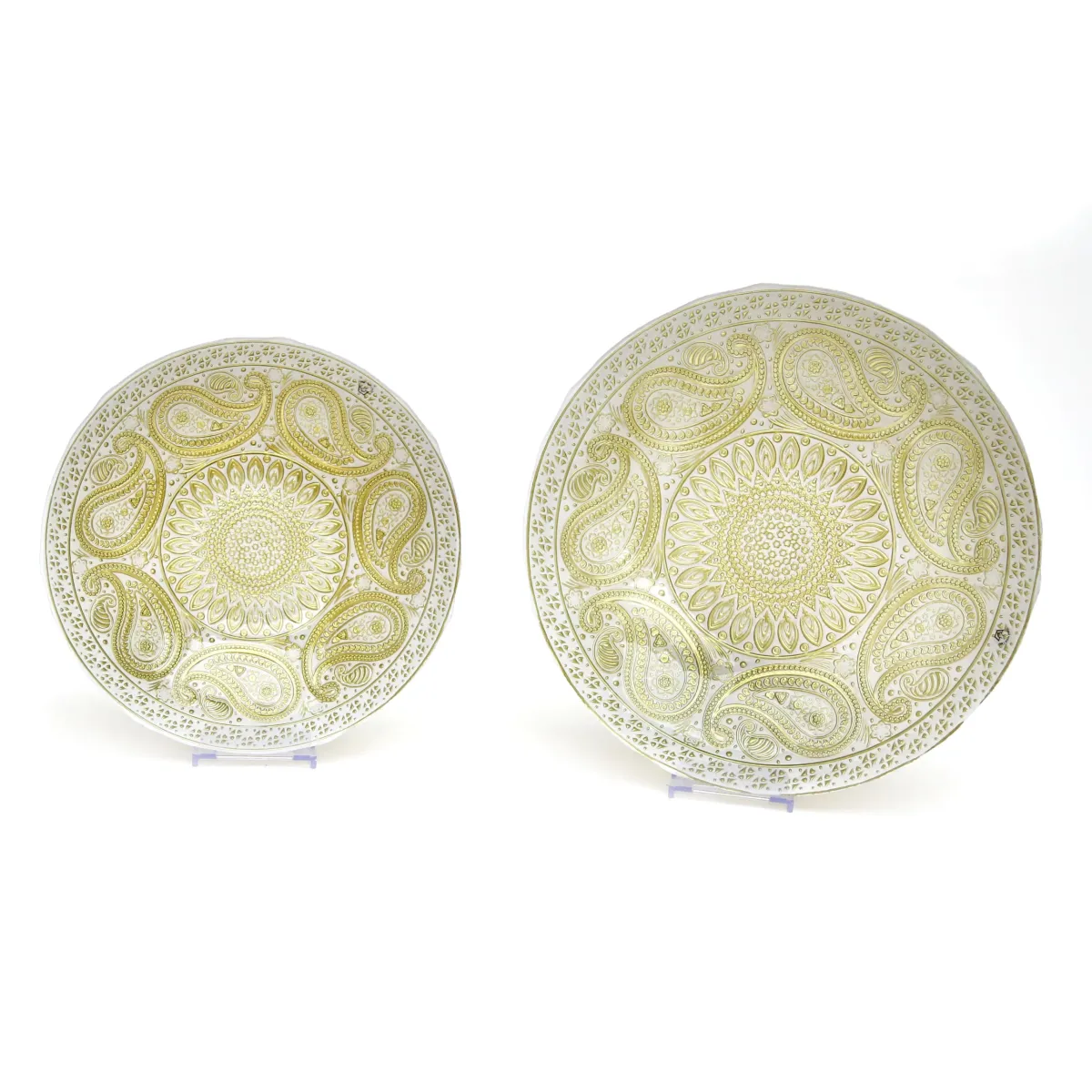 White/Gold Paisley Centerpiece Bowl