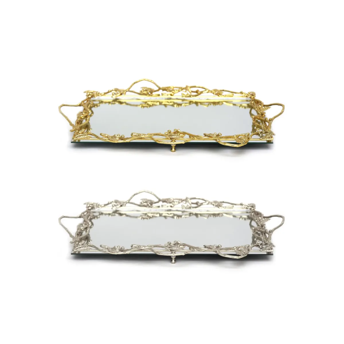 Rectangle Mirror Bushes Tray