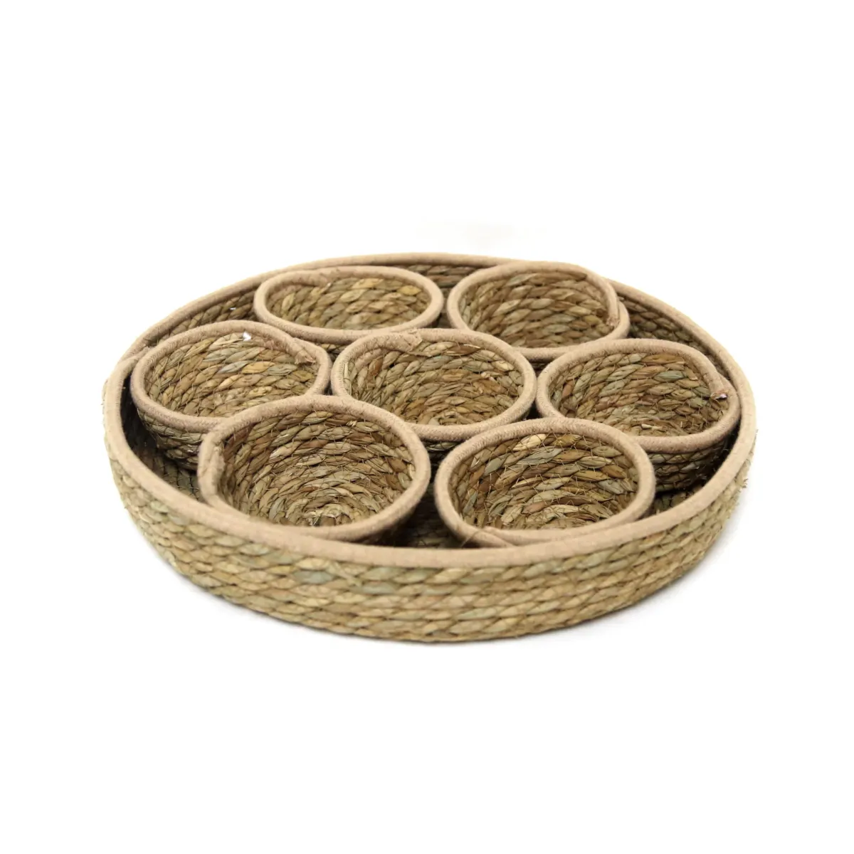 Round Handmade Sabai Grass Tray