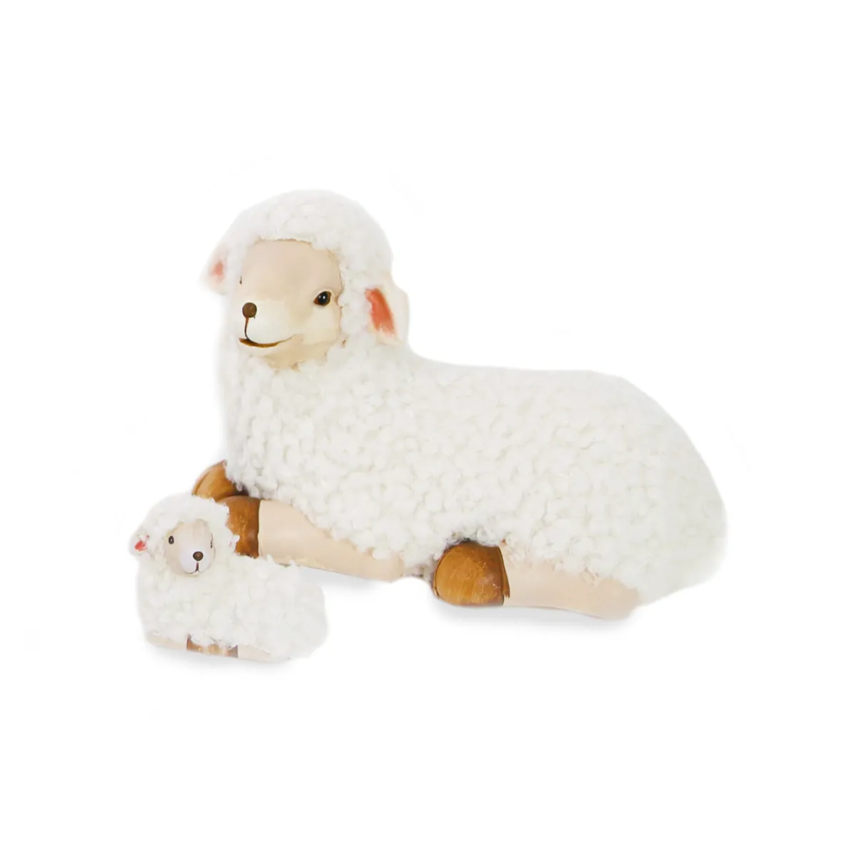 White Sitting Sheep Decoration – Adorable Home Decor, Nursery Accent, and Farmhouse-Themed Gift Idea