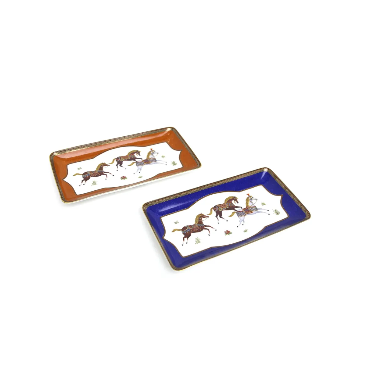 Horse Tableau Glass Tray