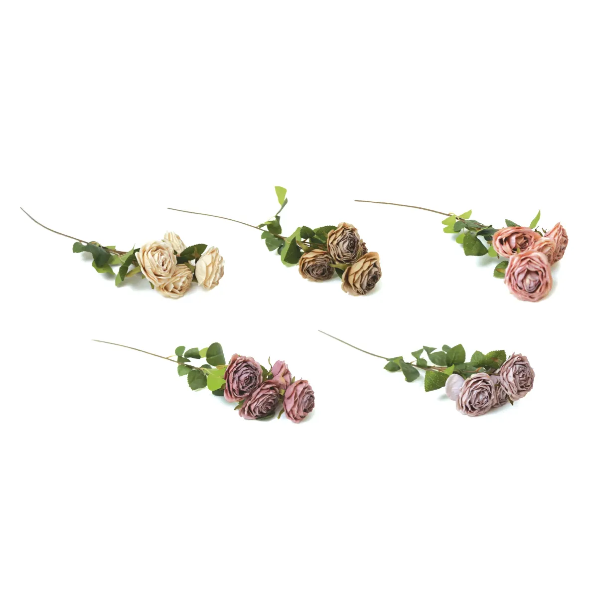 English Roses Artificial Branch Elegant Floral Decor