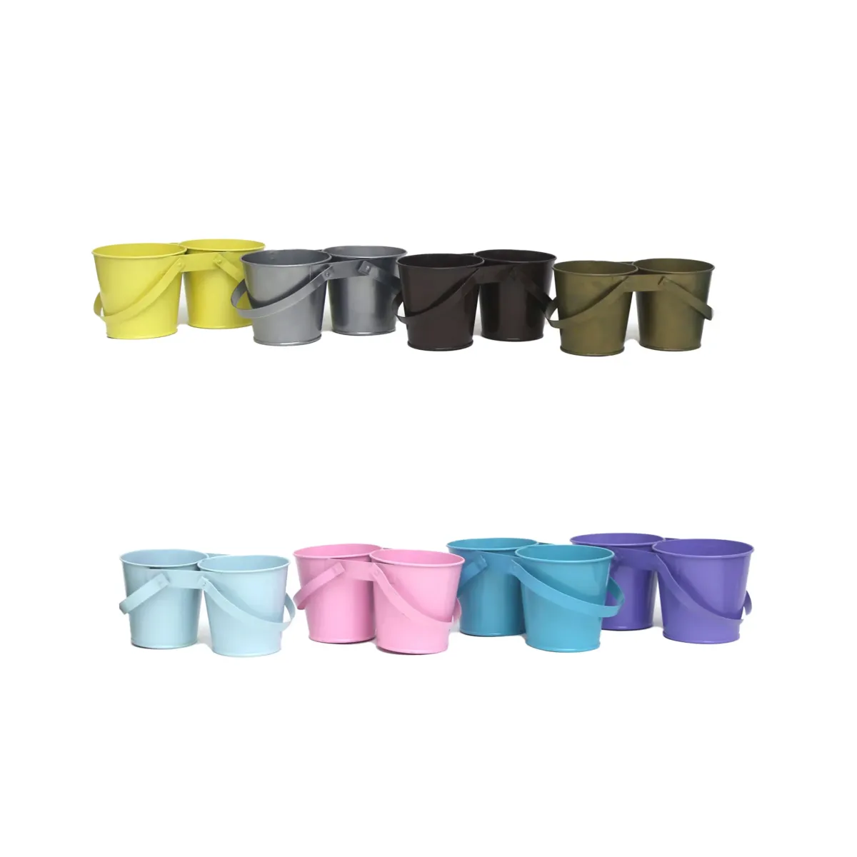 Round Double Metal Bucket