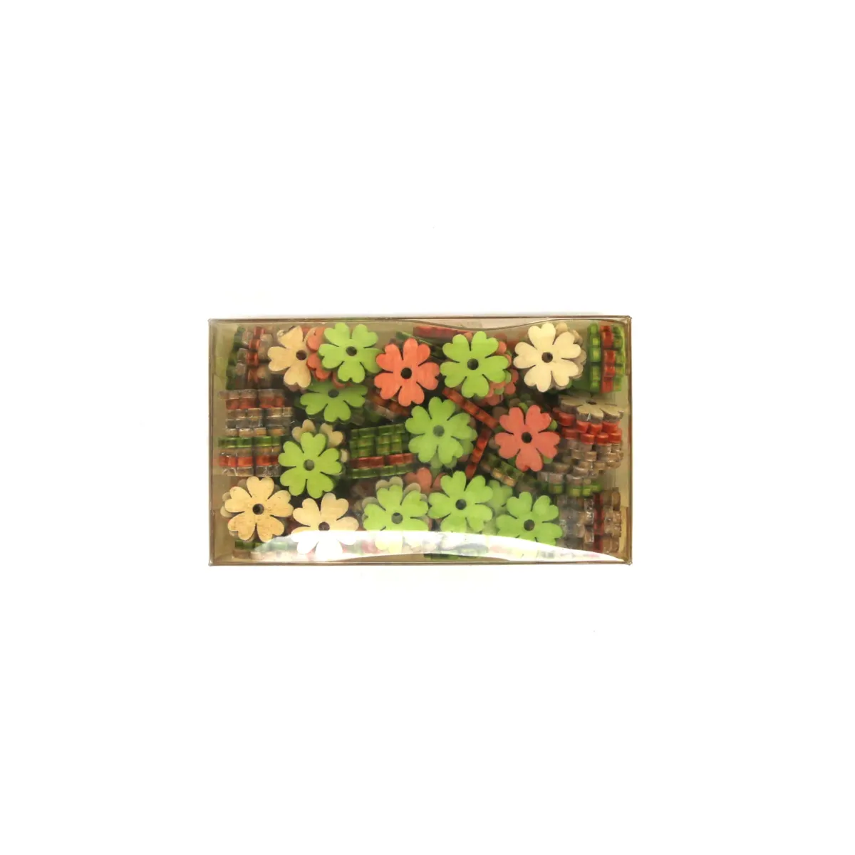 Colored Wooden Flower Motif