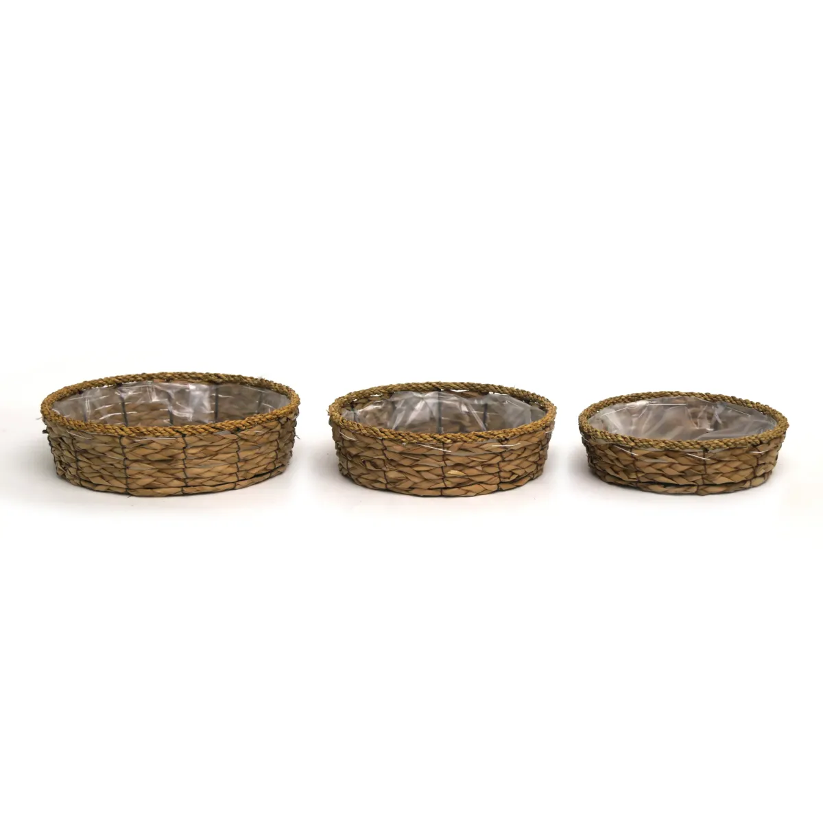 Round Natural Willow Basket With Wooden Base