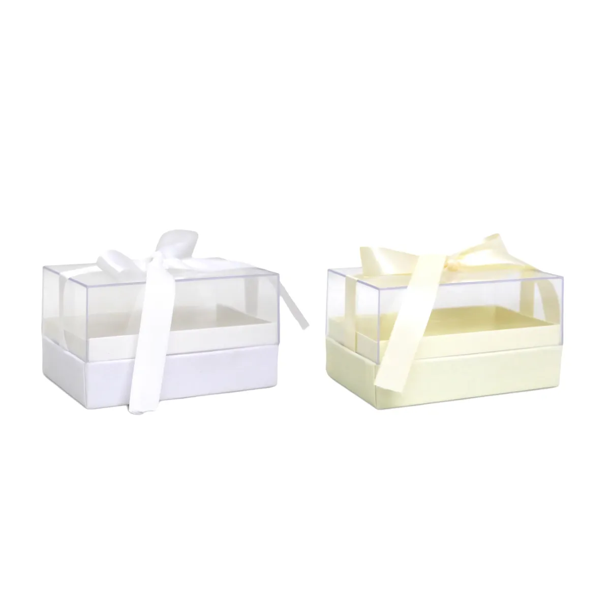 Rectangle Acrylic Cover Velvet Base & Ribbon Box