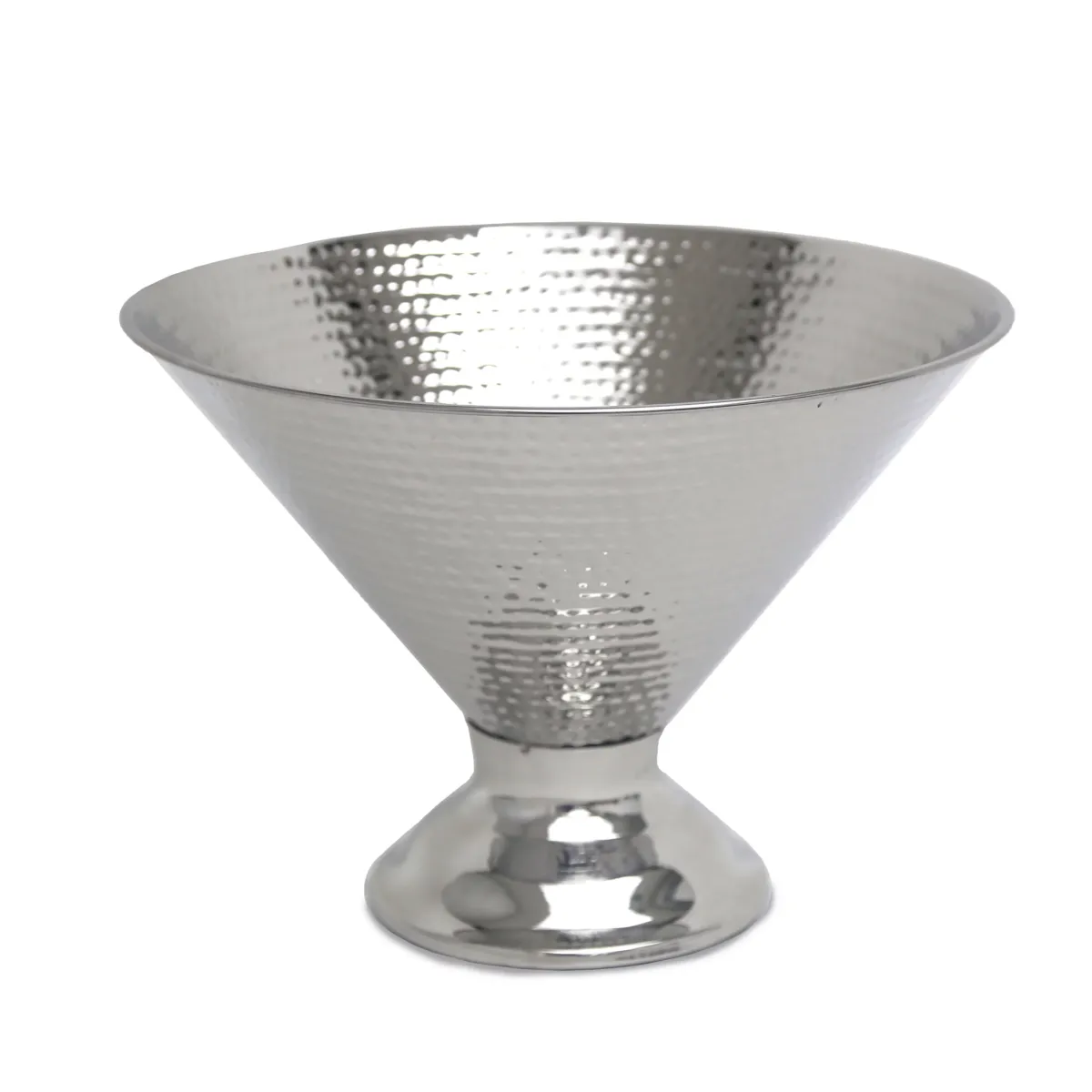 Conical Hammered Footed Alu Bowl