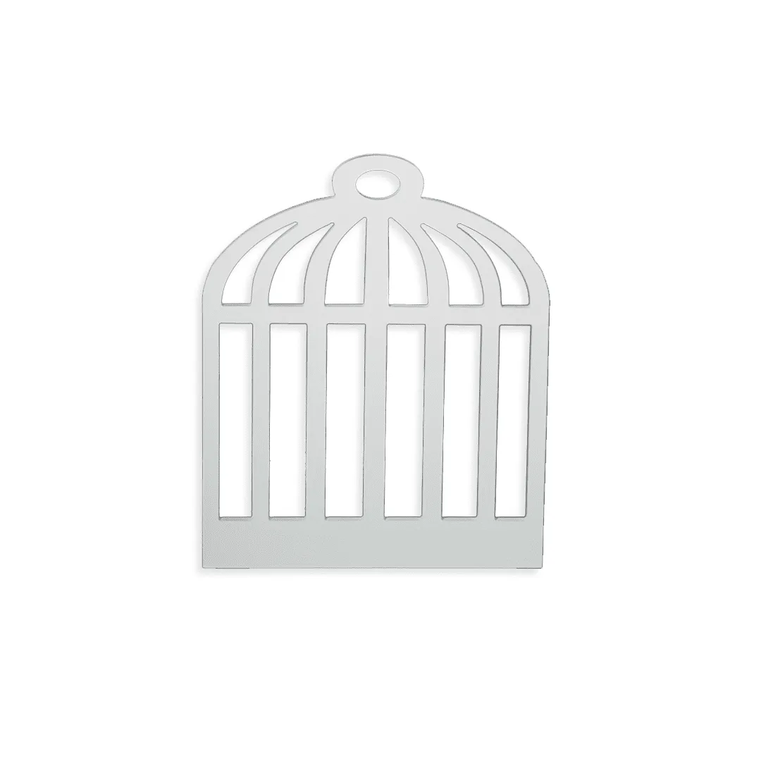 Gypsum Bird Cage – Elegant Decorative Accent