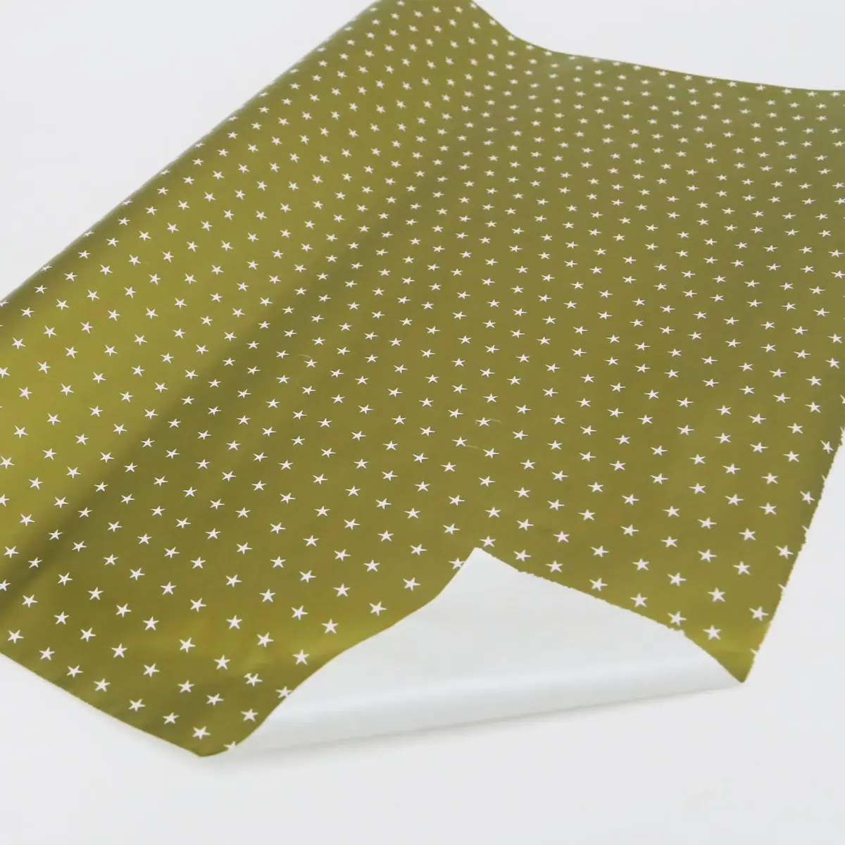 Metallic White Stars Wrapping Paper