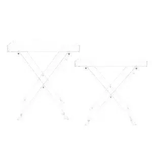 Foldable Display Tray in 2 Sizes with X-Frame Base