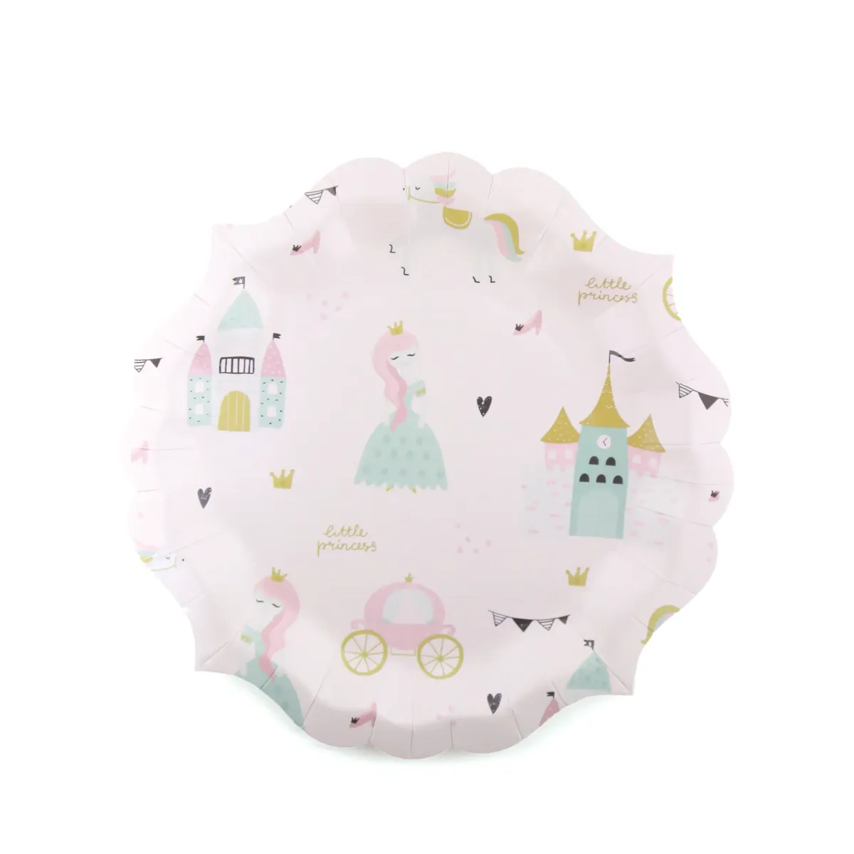 Princess Castle Carton Plates – Kids Party Plates