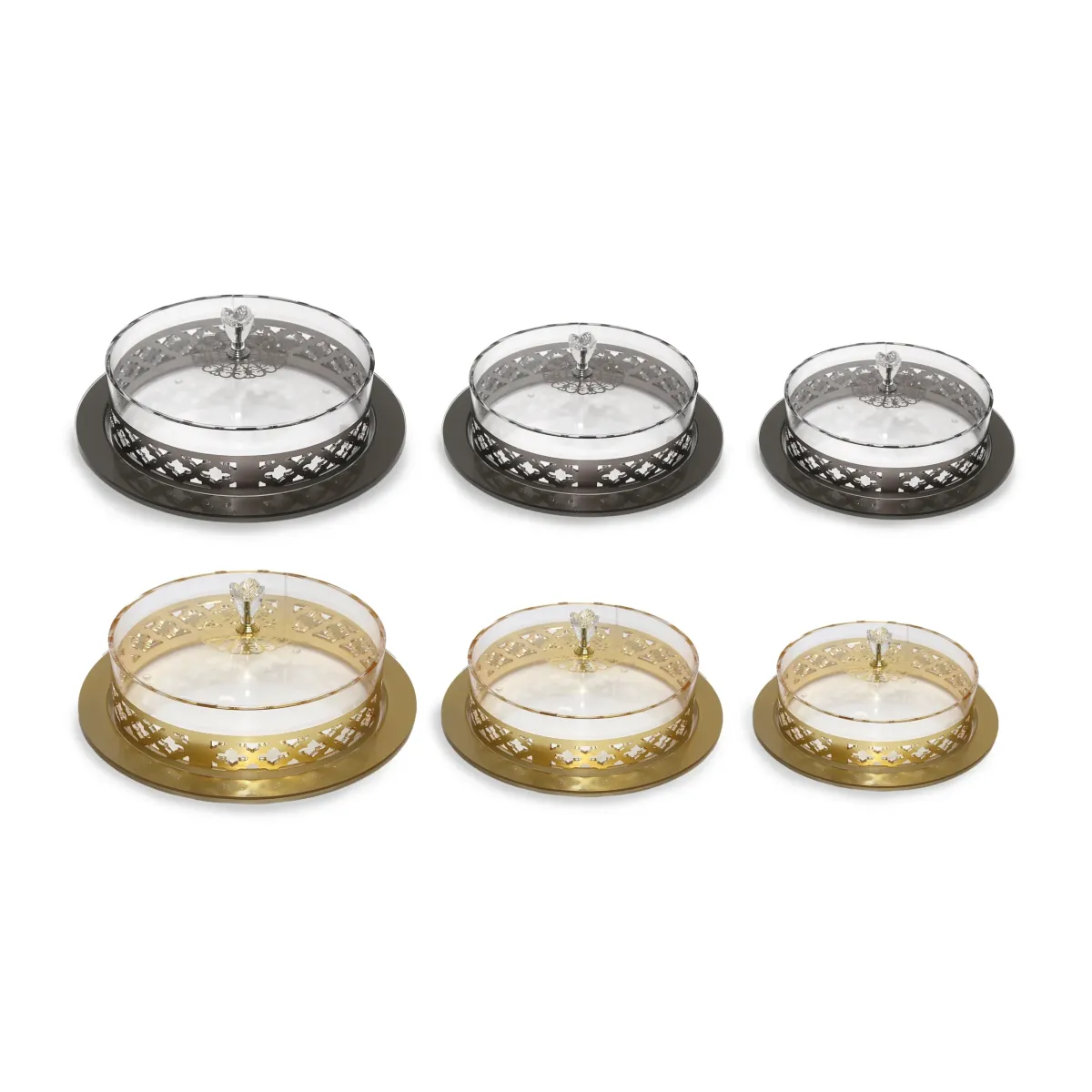 Covered Round Acrylic Dessert Plate with Lid