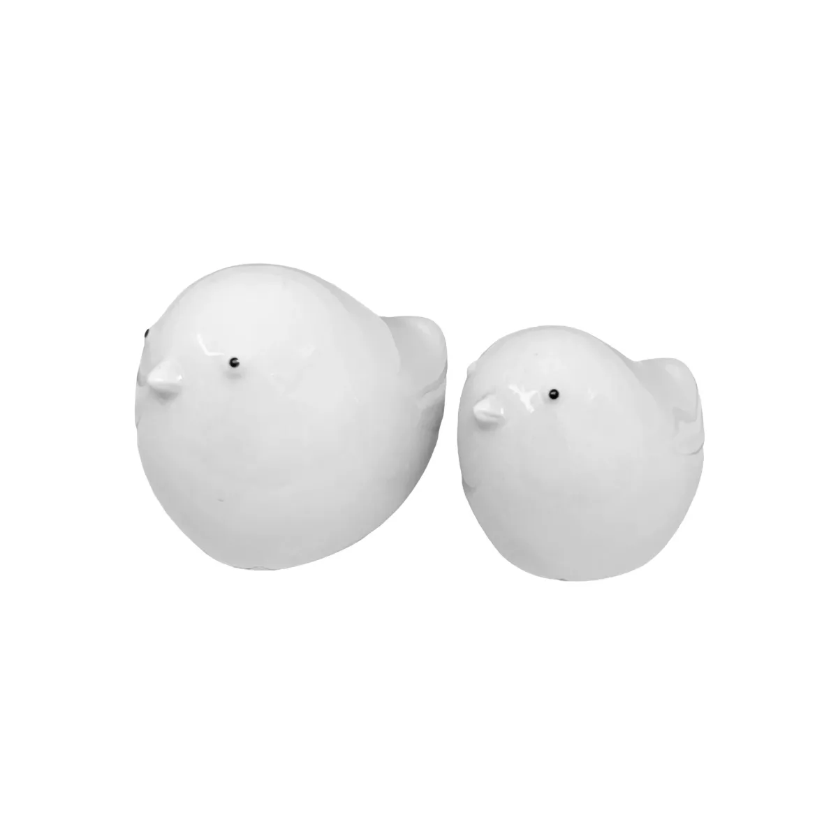 White Puffed Bird Souvenir – Elegant Decor Figurine
