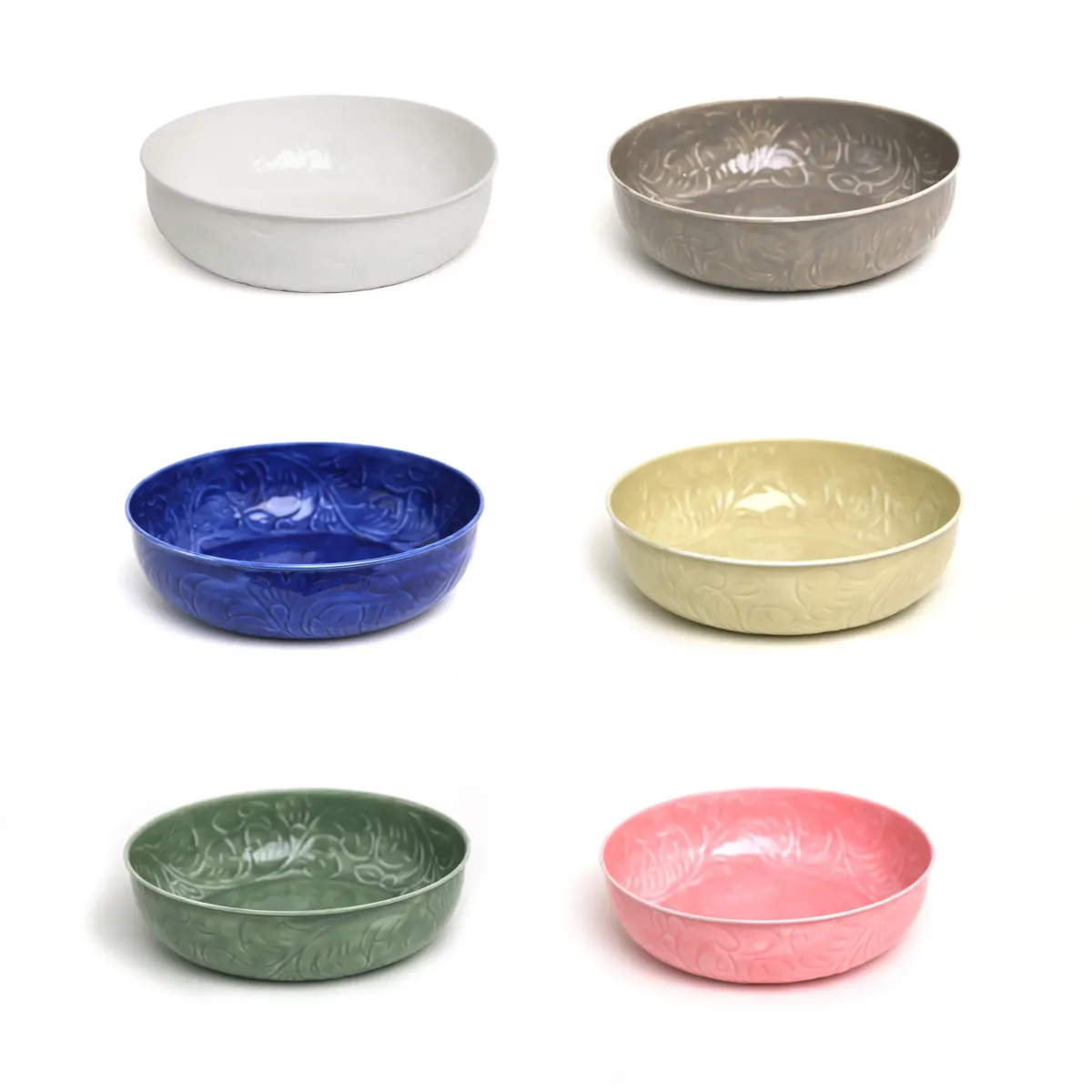 Elegant Enamel Metal Bowl – Stylish Serving