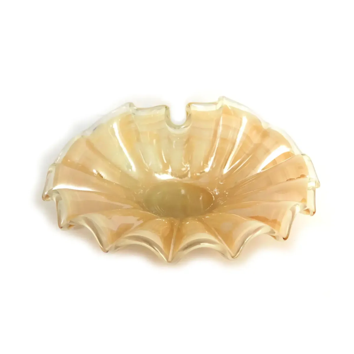 White Honey Twisted Side Shell Bowl