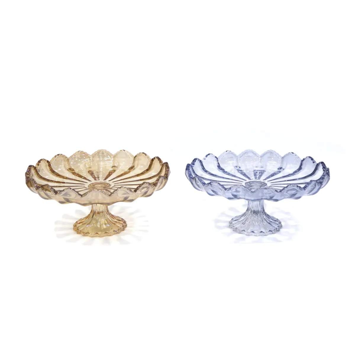 Glass Fruit Footed Plate