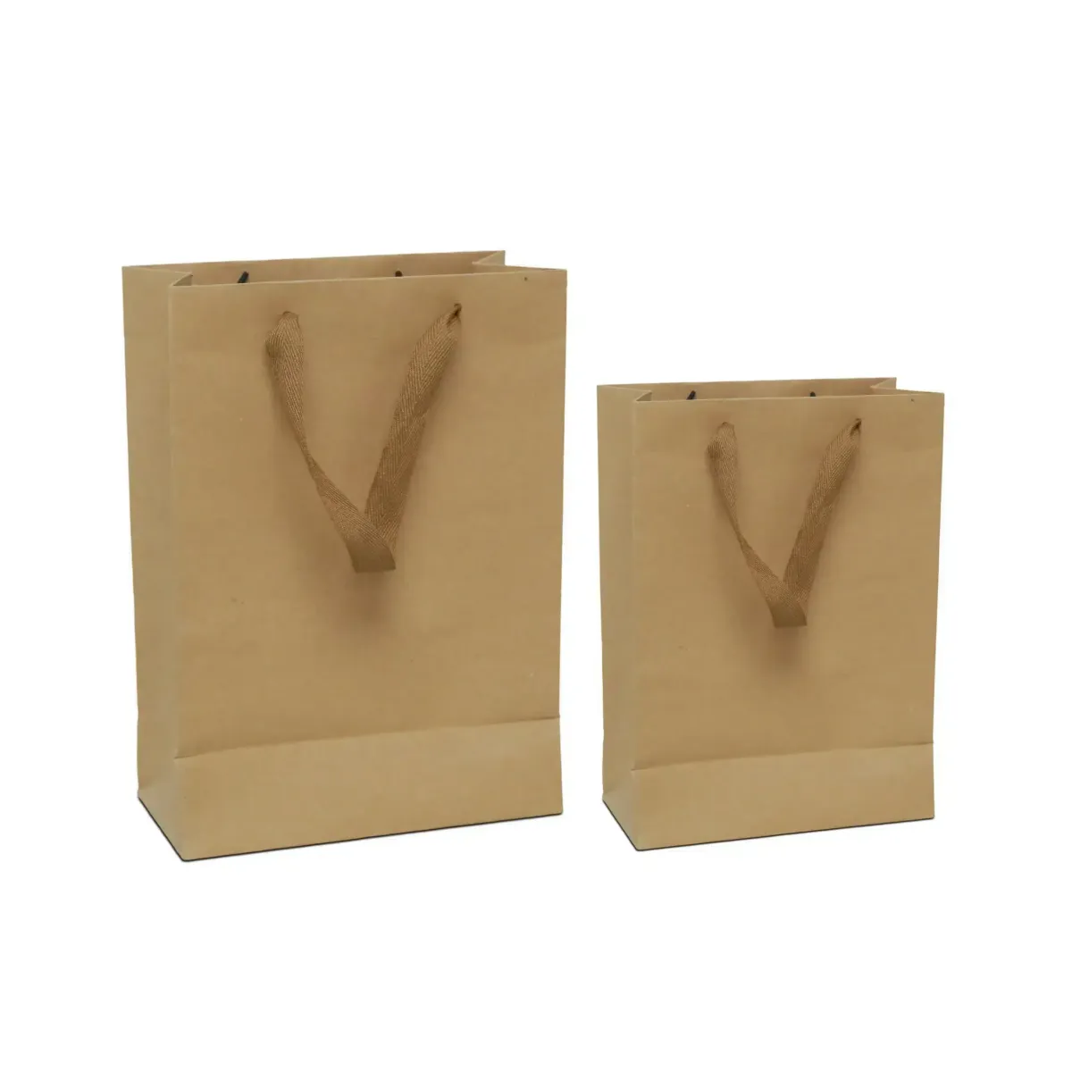 Grosgrain Handle Kraft Bag