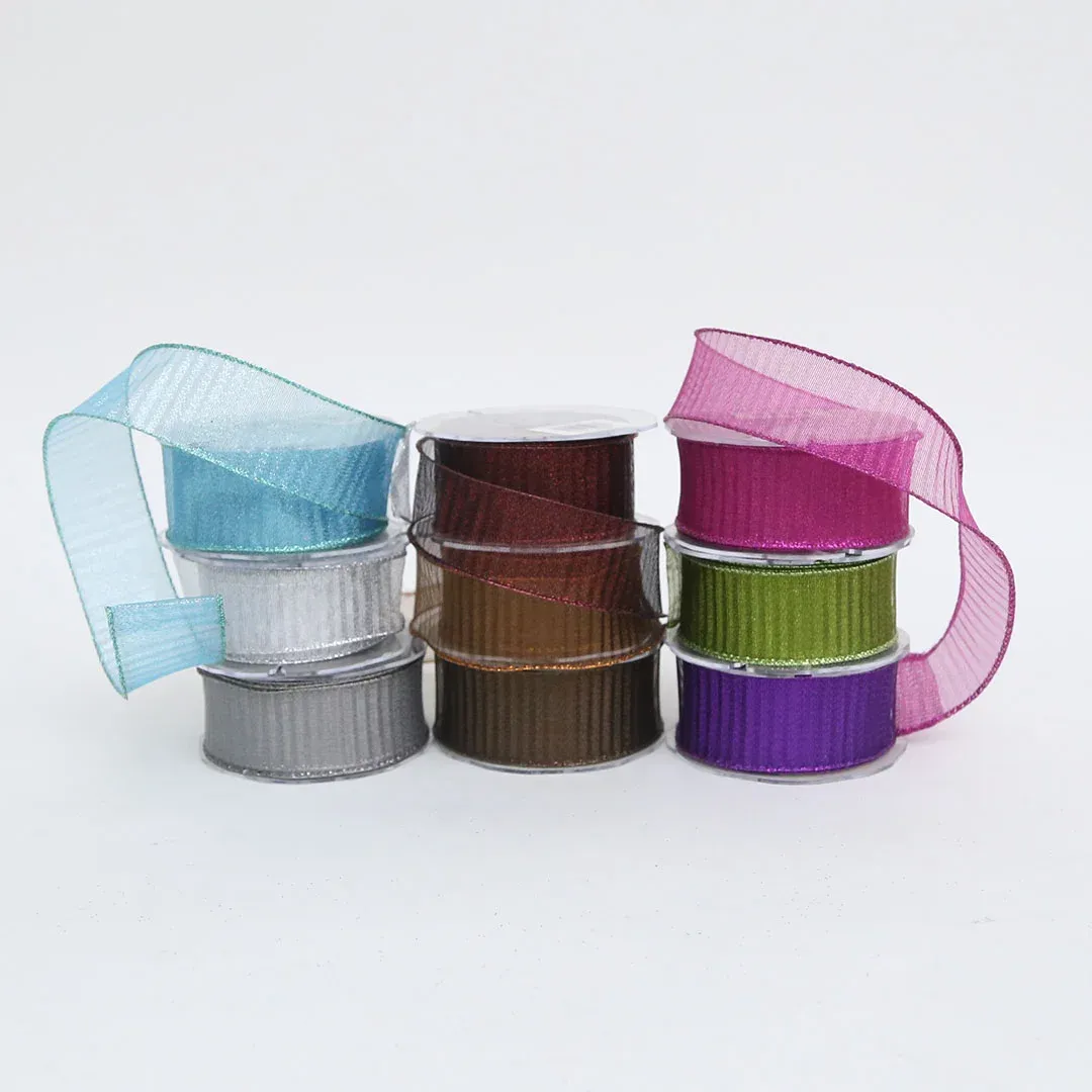 Stripes Pattern Organza Ribbon