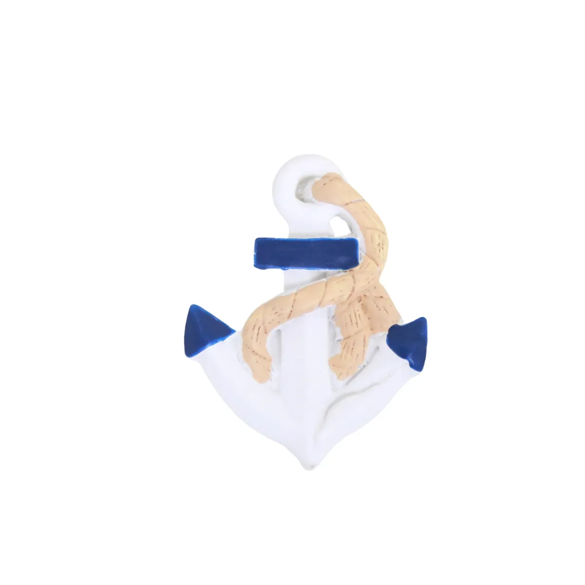 White Navy Anchor Motif – Resin Nautical Decor
