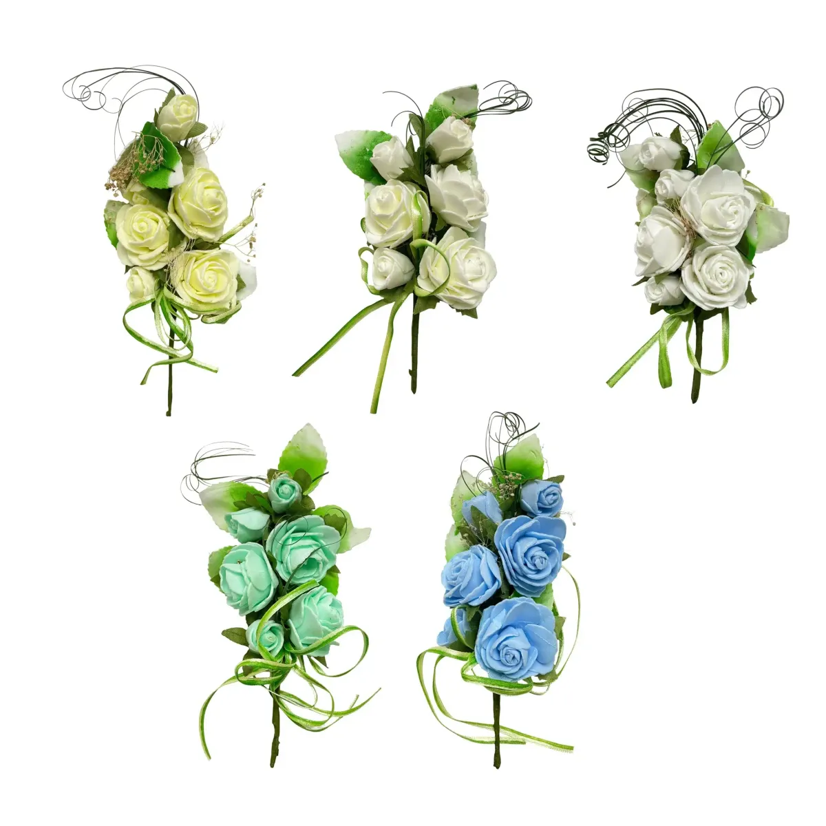 Elegant Foam Rose Motif – 6 × 15.5 cm Pack of 6