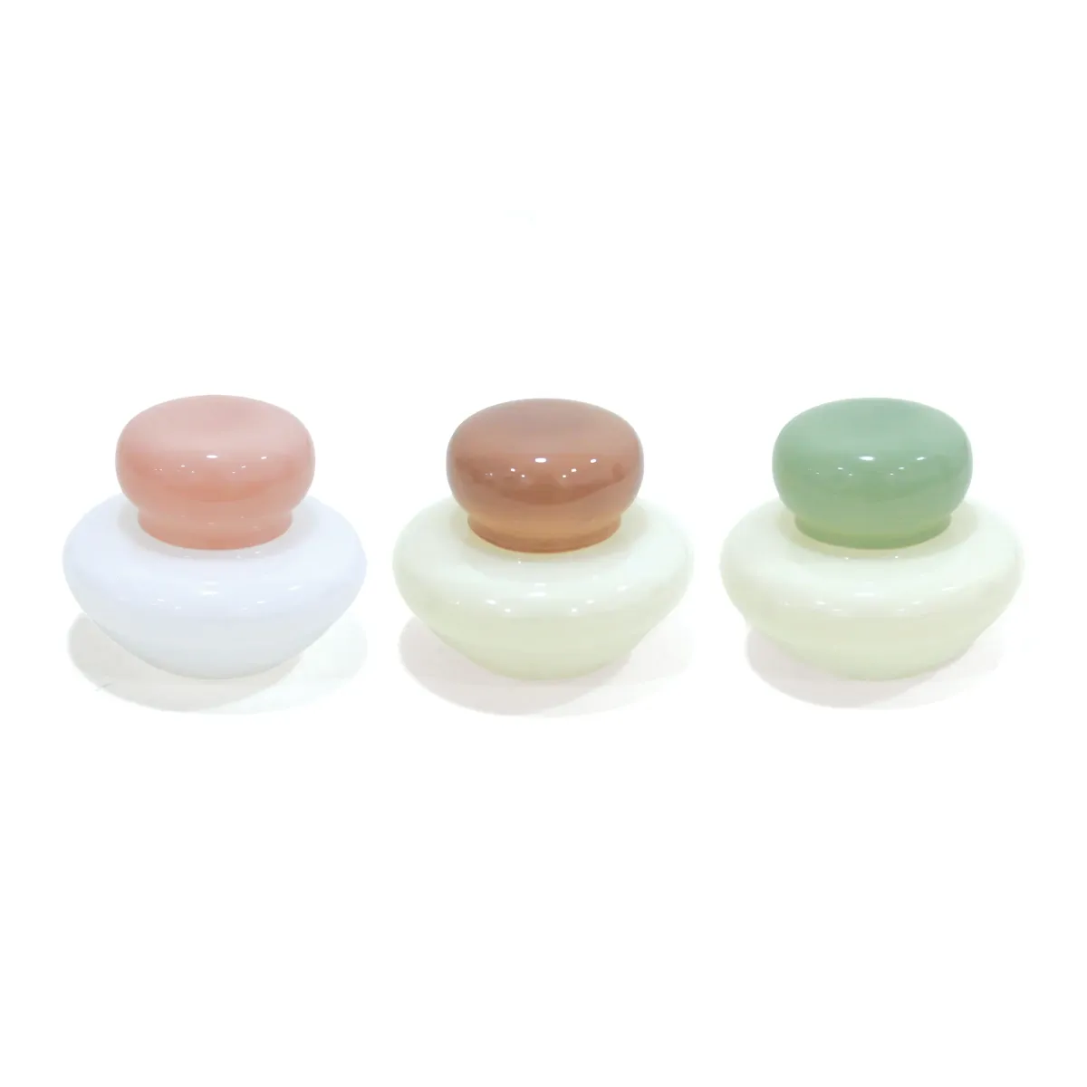 Frosted Glass Bonbonniere – Ivory Base Candy Jar