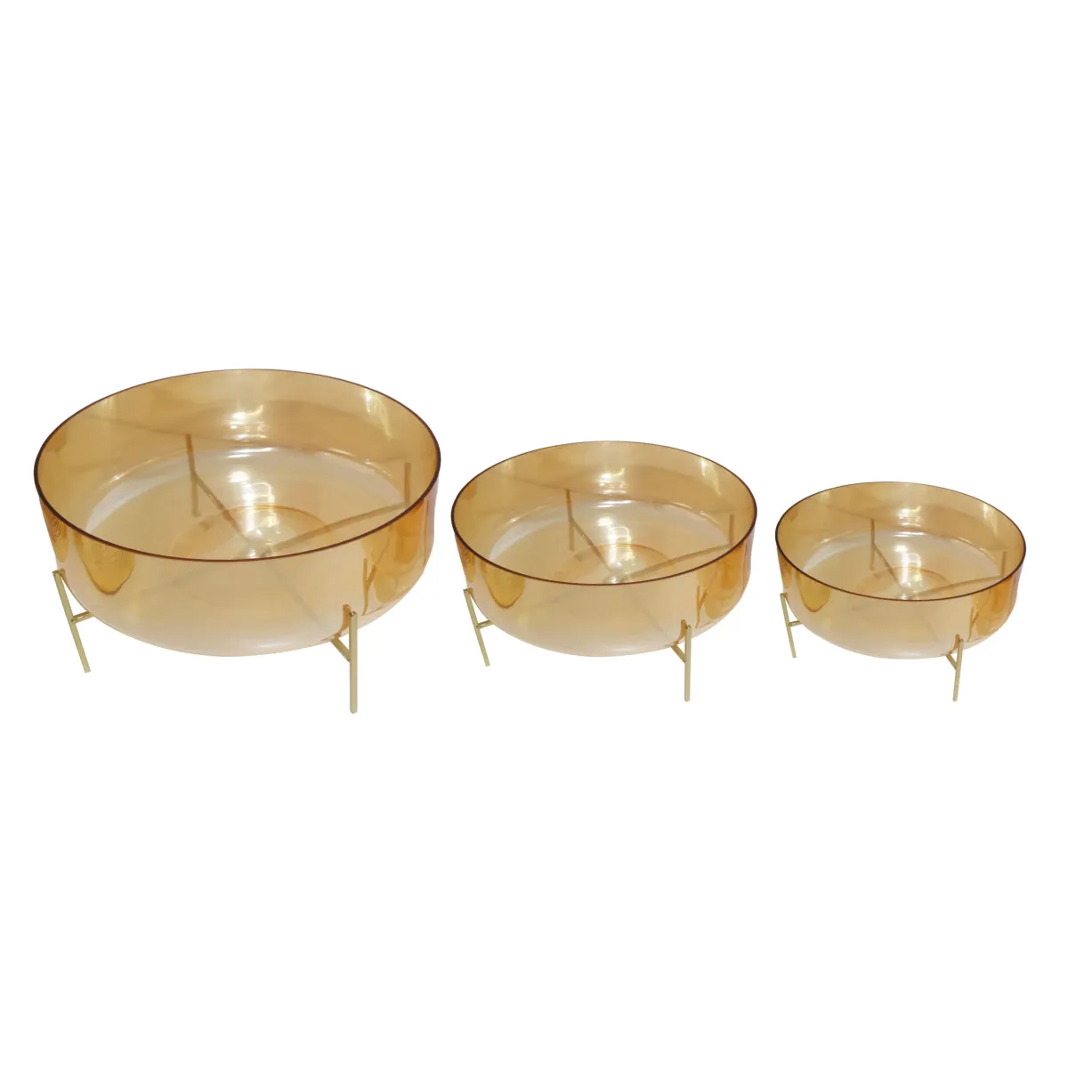 Honey Round Cross Base Glass Pot