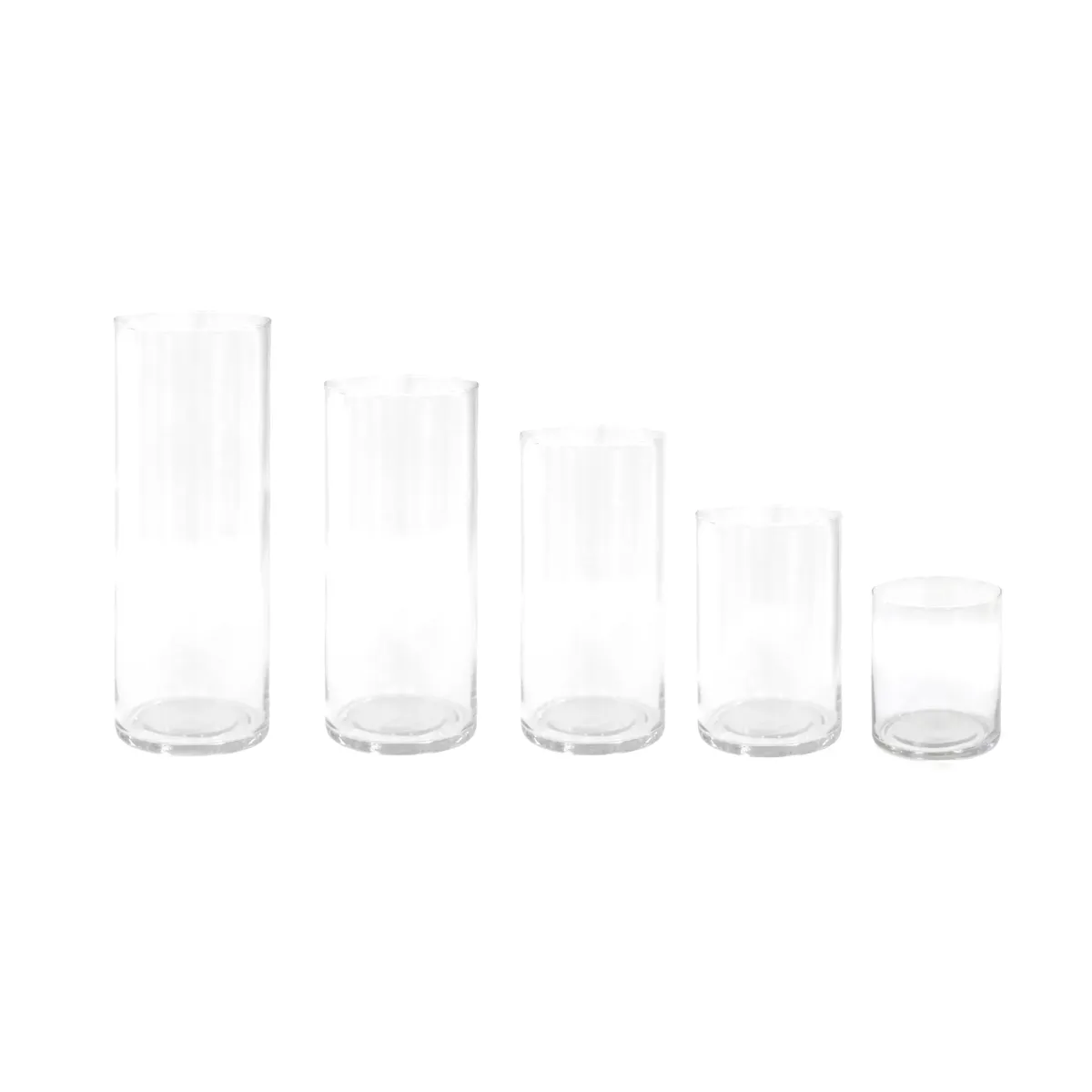 Clear Cylindrical Glass Vase – Simple Elegant Décor