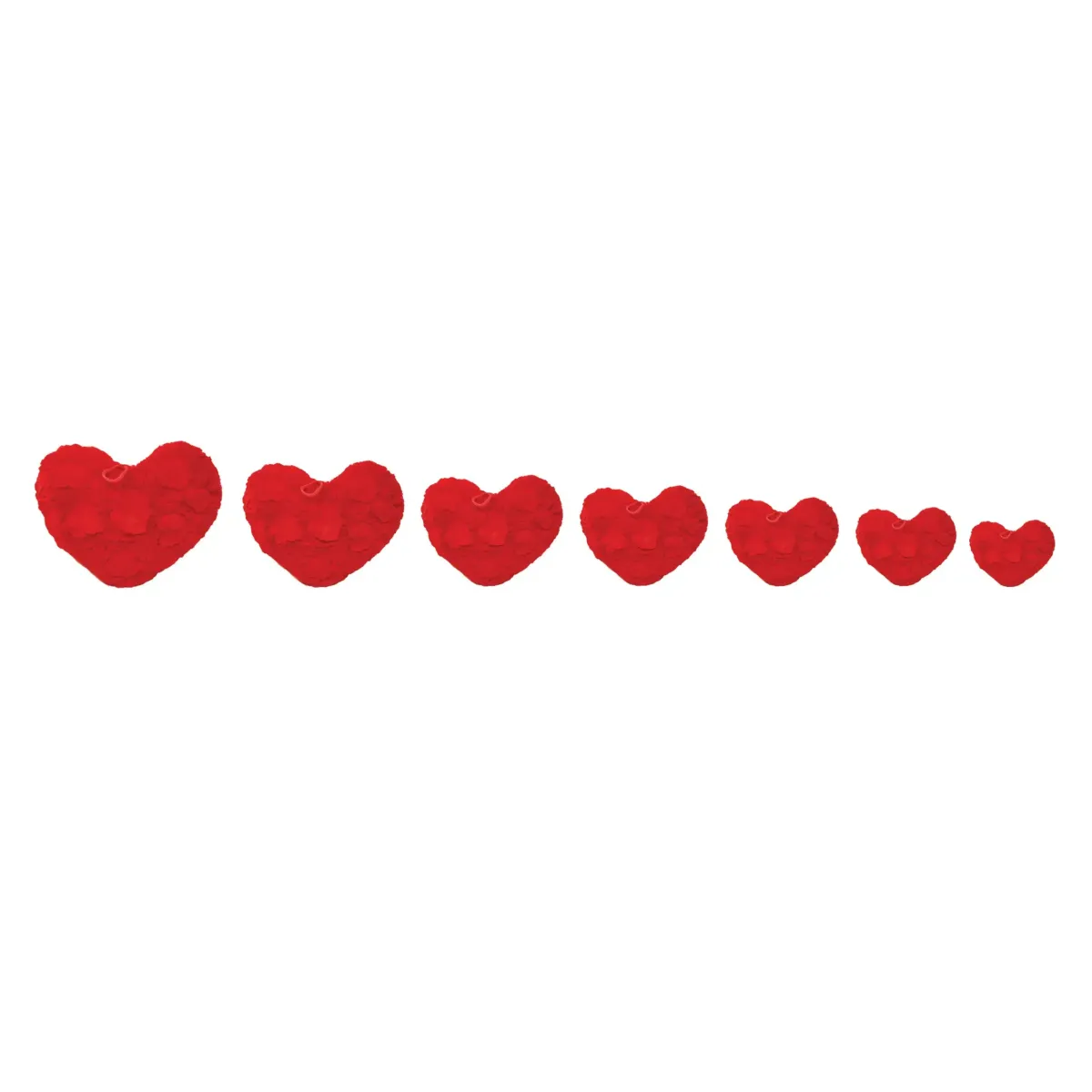 Red Furry Heart Plush Toy Cute Romantic Gift