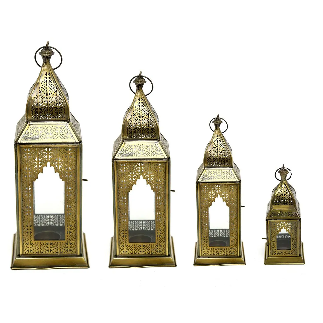 Metal & Glass Lantern for Ramadan and Festive Decoratives